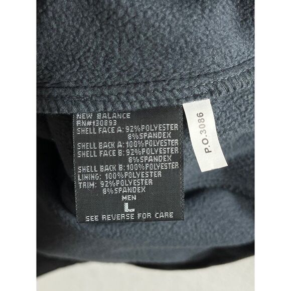 New Balance Men's Two-Tone Printed Soft Shell Full Zip Jacket Size Large Black - Picture 9 of 11